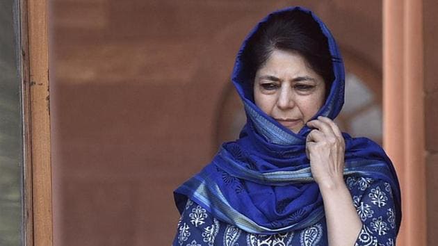 Three months after the Bharatiya Janata Party (BJP) ended its power-sharing alliance with the People’s Democratic Party (PDP) in Jammu and Kashmir, former chief minister Mehbooba Mufti is picking up the lost threads.(Waseem Andrabi/HT File Photo)