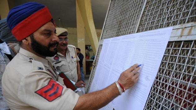 No EVM will be used and polling will be conducted only through the ballot paper system, State election commissioner Sandhu said. (Pardeep pandit/Ht) 