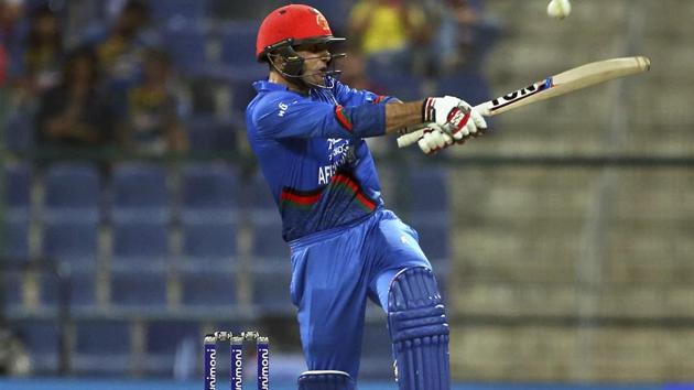 Afghanistan's Mohammad Nabi bats during the one day international cricket match of Asia Cup between Sri Lanka and Afghanistan. (AP) Afghanistan's Mohammad Nabi bats during the one day international cricket match of Asia Cup between Sri Lanka and Afghanistan. (AP)