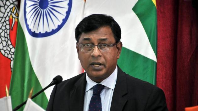 Shahidul Islam, Secretary general BIMSTEC, during a press conference in Pune. (HT photo) 