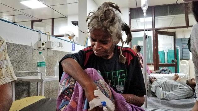 A 50-year-old woman was rescued from a house in Rohini where her brother had held her captive for the past two years.(Photo courtesy Delhi Commission for Womwn) A 50-year-old woman was rescued from a house in Rohini where her brother had held her captive for the past two years.(Photo courtesy Delhi Commission for Womwn)