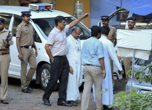 Bishop Franco Mulakkal, accused of raping a nun, leaves after questioning before the special investigation team of the Kerala police, in Tripunithura, Wednesday, Sept 19, 2018. (PTI) Bishop Franco Mulakkal, accused of raping a nun, leaves after questioning before the special investigation team of the Kerala police, in Tripunithura, Wednesday, Sept 19, 2018. (PTI)