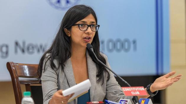 Delhi Commission for Women (DCW) chairperson Swati Maliwal visited the child in hospital on Tuesday.(PTI)