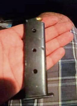 The magazine which was released from the gun. (HT photo) The magazine which was released from the gun. (HT photo)