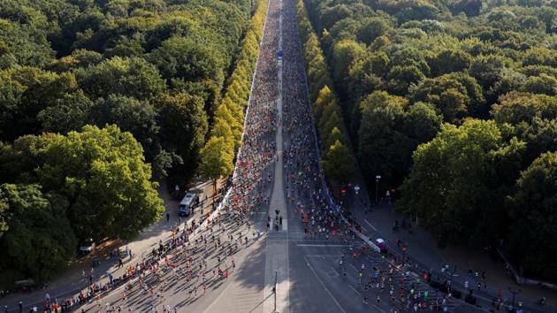 A view of the start of the 2018 Berlin Marathon in Germany. (Fabrizio Bensch / REUTERS)