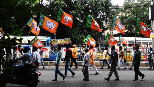 BJP workers shout slogans in support of the publication of the first complete draft of the National Register of Citizens during a rally in Kolkata on August 2, 2018. (AFP File Photo) BJP workers shout slogans in support of the publication of the first complete draft of the National Register of Citizens during a rally in Kolkata on August 2, 2018. (AFP File Photo)