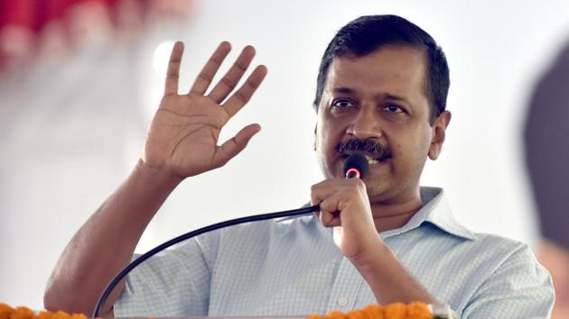 Delhi chief minister Arvind Kejriwal slammed the Centre for its ‘failure’ in acting against Pakistan’s unlawful activities.(HT File Photo)