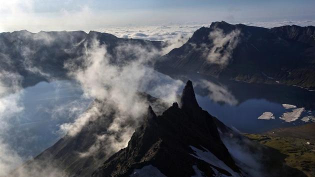 The still active volcano, site of one the most violent eruptions in history, is considered not only to be the birthplace of the mythical Dangun, the first ruler of Korea, but also the spiritual epicentre of the North Korean revolution. (David Guttenfelder / AP) The still active volcano, site of one the most violent eruptions in history, is considered not only to be the birthplace of the mythical Dangun, the first ruler of Korea, but also the spiritual epicentre of the North Korean revolution. (David Guttenfelder / AP)