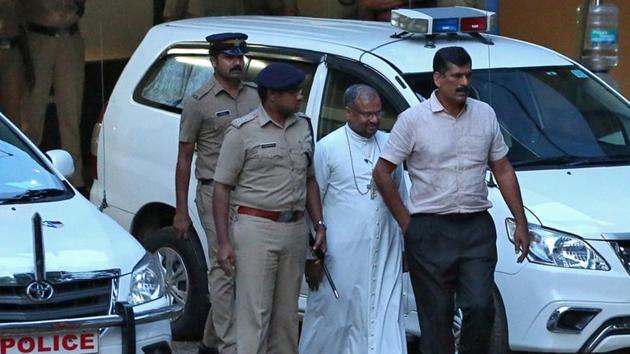 Bishop Franco Mulakkal, accused of rape by a Kerala nun, was arrested in Kochi on Friday following days of questioning by the state police, sources said. The news was welcomed with jubilation at the dharna site in Kochi where nuns of the Missionaries of Jesus and officials of various churches have been protesting past ten days. (Sivaram V / REUTERS File) Bishop Franco Mulakkal, accused of rape by a Kerala nun, was arrested in Kochi on Friday following days of questioning by the state police, sources said. The news was welcomed with jubilation at the dharna site in Kochi where nuns of the Missionaries of Jesus and officials of various churches have been protesting past ten days. (Sivaram V / REUTERS File)