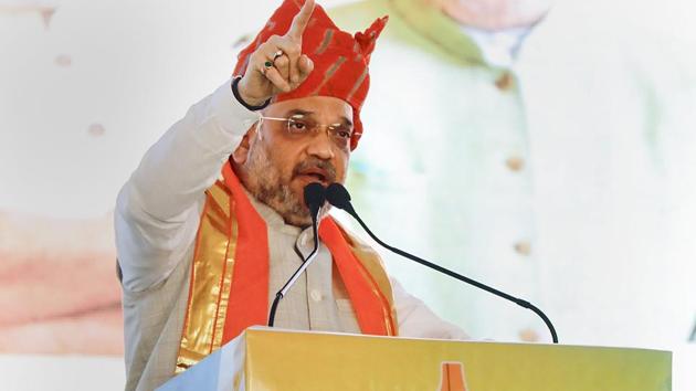 BJP president Amit Shah exhorted party workers in Chhattisgarh to ensure that the party wins more than 65 seats in the 90-member assembly and Congress is decimated. (PTI/File Photo) BJP president Amit Shah exhorted party workers in Chhattisgarh to ensure that the party wins more than 65 seats in the 90-member assembly and Congress is decimated. (PTI/File Photo)
