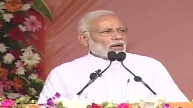 Prime Minister Narendra Modi addresses a rally in Odisha. (ANI Photo) Prime Minister Narendra Modi addresses a rally in Odisha. (ANI Photo)