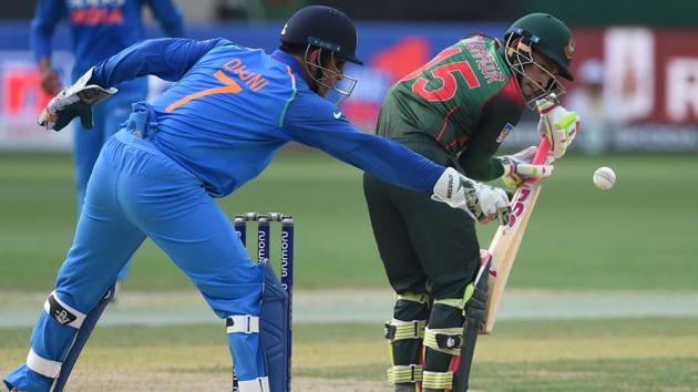 Bangladesh batsman Mushfiqur Rahim plays a shot. (AFP)