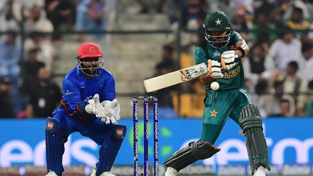 Pakistan's batsman Babar Azam plays a shot during the one day international (ODI) Asia Cup cricket match between Pakistan and Afghanistan. (AFP)