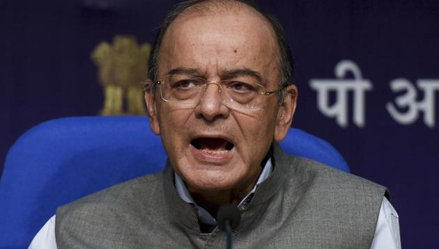 Finance Minister Arun Jaitley speaks during a press conference, in New Delhi.(PTI File Photo)