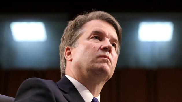 US Supreme Court nominee judge Brett Kavanaugh looks on during his Senate Judiciary Committee confirmation hearing on Capitol Hill in Washington.(Reuters)