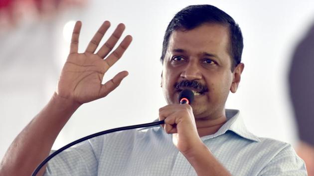 Arvind Kejriwal’s challenge to Amit Shah came after the BJP president said the Delhi chief minister’s only mantra was to lie “boldly and publicly”. (Sonu Mehta/HT PHOTO) Arvind Kejriwal’s challenge to Amit Shah came after the BJP president said the Delhi chief minister’s only mantra was to lie “boldly and publicly”. (Sonu Mehta/HT PHOTO)