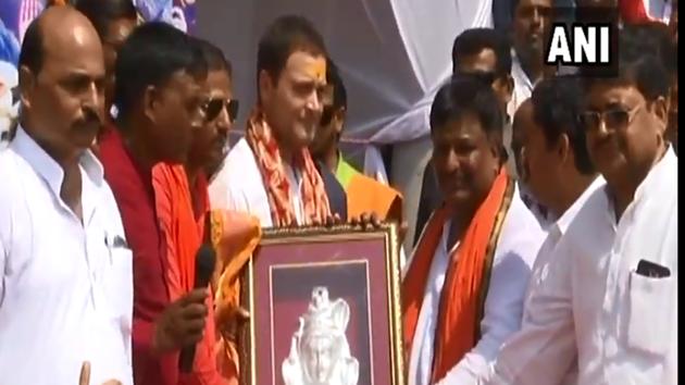 Congress president Rahul Gandhi is in Uttar Pradesh’s Amethi, his Lok Sabha constituency Congress president Rahul Gandhi is in Uttar Pradesh’s Amethi, his Lok Sabha constituency