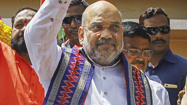 BJP president Amit Shah said the Congress and all opposition parties are working together for breaking India while PM Narendra Modi is busy in making India. (PTI) BJP president Amit Shah said the Congress and all opposition parties are working together for breaking India while PM Narendra Modi is busy in making India. (PTI)