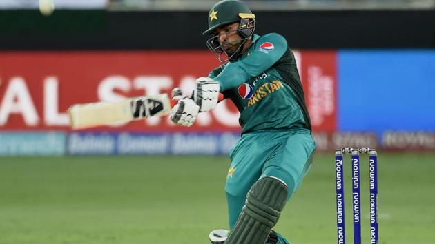 Pakistan batsman Asif Ali plays a shot during the Asia Cup 2018 against India. (AFP) Pakistan batsman Asif Ali plays a shot during the Asia Cup 2018 against India. (AFP)