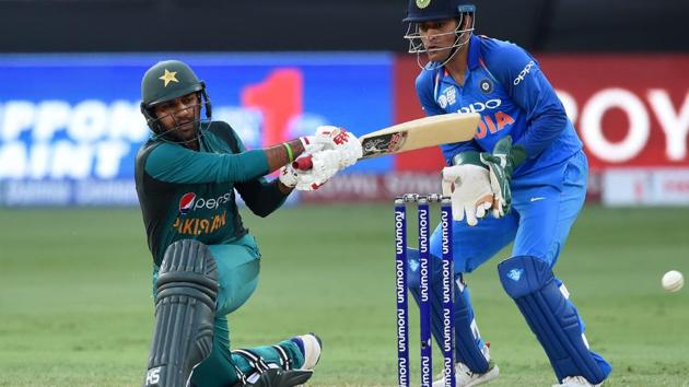 Pakistan's captain Sarfraz Ahmed plays a shot. (AFP) Pakistan's captain Sarfraz Ahmed plays a shot. (AFP)