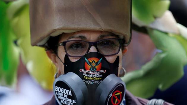Environmental activists gather to urge world leaders to take action against climate change in Bogota, Colombia, September 8 (REUTERS) Environmental activists gather to urge world leaders to take action against climate change in Bogota, Colombia, September 8 (REUTERS)