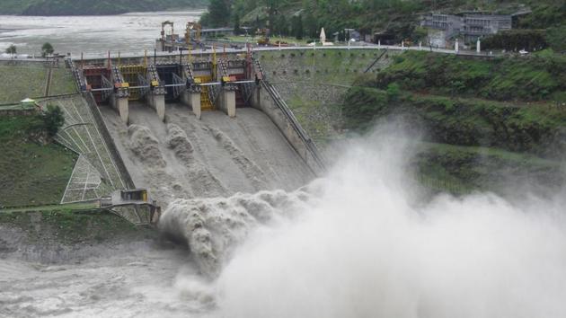 Authorities opened the gates of four major dams including Larji, Pandoh and Sanan in Mandi and Chamera in Chamba which worsened the situation downstream. Flooded rivers have caused widespread damage in Kangra and Chamba districts as well. (Birbal Sharma/HT)