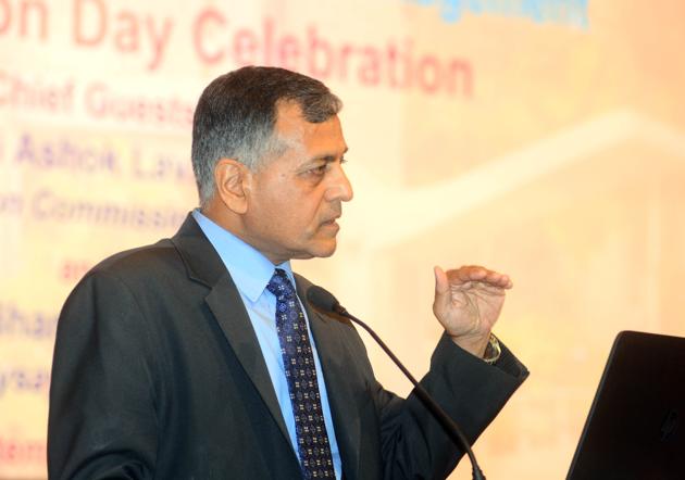 Election Commissioner of India Ashok Lavasa. (Shankar Narayan/HT PHOTO) Election Commissioner of India Ashok Lavasa. (Shankar Narayan/HT PHOTO)