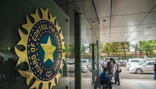 A view of logo of the Board of Control for Cricket in India (BCCI) (Hindustan Times via Getty Images) A view of logo of the Board of Control for Cricket in India (BCCI) (Hindustan Times via Getty Images)