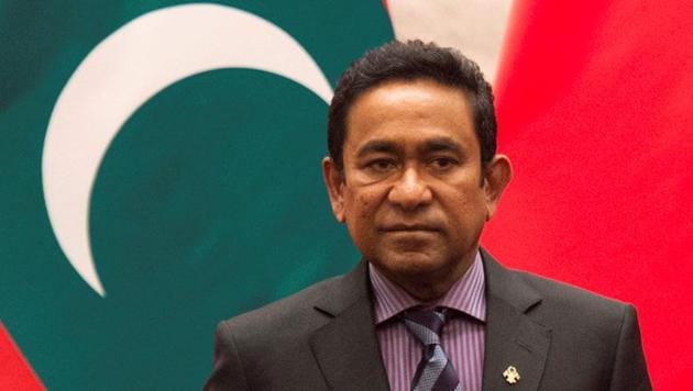 Maldives president Abdulla Yameen attends a signing meeting at the Great Hall of the People in Beijing. (Reuters File Photo) Maldives president Abdulla Yameen attends a signing meeting at the Great Hall of the People in Beijing. (Reuters File Photo)