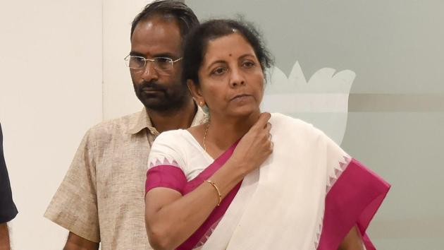 Defence minister Nirmala Sitharaman at BJP headquarters, in New Delhi. (PTI Photo) Defence minister Nirmala Sitharaman at BJP headquarters, in New Delhi. (PTI Photo)
