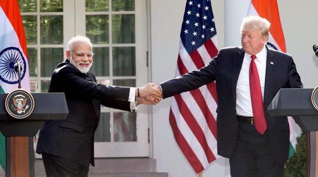Prime Minister Narendra Modi and US President Donald Trump at the Joint Press Statement at White House in Washington DC, June 27 2017. (PTI File Photo) Prime Minister Narendra Modi and US President Donald Trump at the Joint Press Statement at White House in Washington DC, June 27 2017. (PTI File Photo)