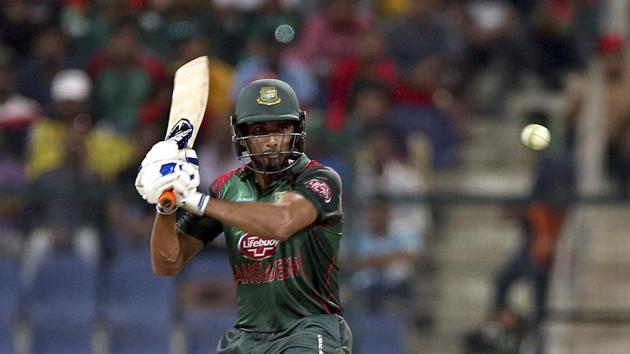 Bangladesh's Mahmudullah bats during the one day international cricket match of Asia Cup between Pakistan and Bangladesh. (AP)
