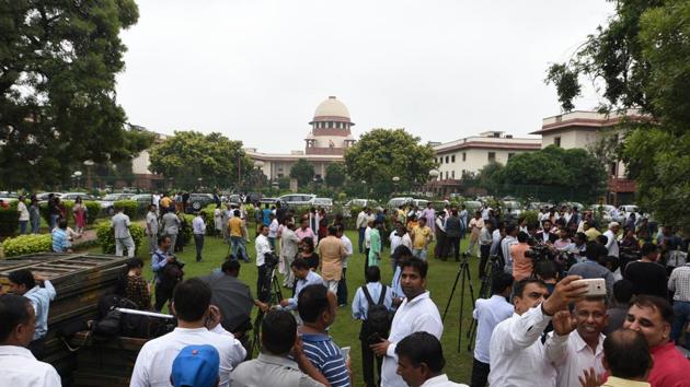 The Supreme Court has allowed live streaming of court proceedings, starting with the country’s top court. In a unanimous verdict, a three-judge bench said live streaming of court proceedings will bring accountability into the judicial system. The bench chaired by Chief Justice of India Dipak Misra hoped that the rules for live streaming would be framed soon. (Sonu Mehta / HT File) The Supreme Court has allowed live streaming of court proceedings, starting with the country’s top court. In a unanimous verdict, a three-judge bench said live streaming of court proceedings will bring accountability into the judicial system. The bench chaired by Chief Justice of India Dipak Misra hoped that the rules for live streaming would be framed soon. (Sonu Mehta / HT File)