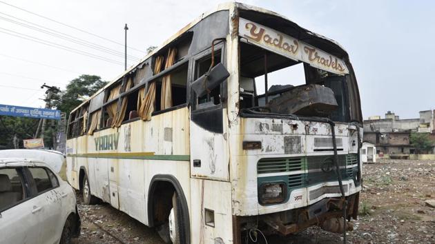 A day after the crime, police had recovered the bus from the Sant Ravi Dass camp in south Delhi, where four of the six convicts lived. The bus had enough forensic evidence for police to seal the fate of the six men who raped the paramedic on December 16, 2012. (Sanchit Khanna / HT Archive) A day after the crime, police had recovered the bus from the Sant Ravi Dass camp in south Delhi, where four of the six convicts lived. The bus had enough forensic evidence for police to seal the fate of the six men who raped the paramedic on December 16, 2012. (Sanchit Khanna / HT Archive)