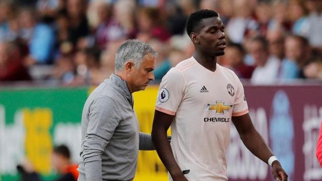 Manchester United's Paul Pogba (right) with manager Jose Mourinho. (REUTERS) Manchester United's Paul Pogba (right) with manager Jose Mourinho. (REUTERS)