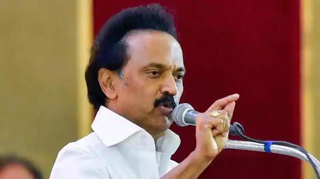 President of DMK, MK Stalin, was admitted to the Apollo hospital in Chennai after he complained of discomfort late Wednesday night.(PTI File Photo)