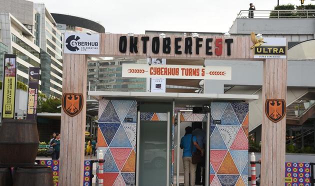 Cyber Hub gets decked up to celebrate OktoberFest.