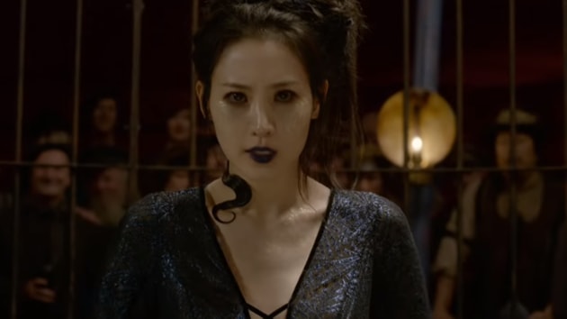 Claudia Kim as Nagini in a still from Fantastic Beasts: The Crimes of Grindelwald.