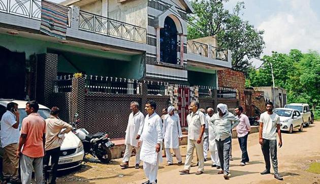 On August 29, garment businessman Manish Gaur (28), wife Pinky (23) and mother Phoolwati (62) were found brutally murdered in their house in Brijpura village, 43km from Gurugram. (HT File Photo) On August 29, garment businessman Manish Gaur (28), wife Pinky (23) and mother Phoolwati (62) were found brutally murdered in their house in Brijpura village, 43km from Gurugram. (HT File Photo)