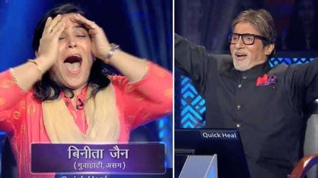 The first contestant to win <span class='webrupee'>?</span>1 crore on KBC 10 is Assam’s Binita Jain.