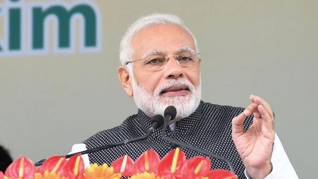 Prime Minister Narendra Modi addressing a gathering at the inauguration of the Pakyong Airport in Gangtok on September 24. (AFP File Photo) Prime Minister Narendra Modi addressing a gathering at the inauguration of the Pakyong Airport in Gangtok on September 24. (AFP File Photo)