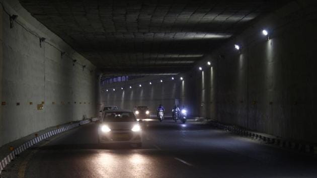 The issue of dark stretches at Rajiv Chowk underpass which were resulting into accidents may finally have a permanent solution as DHBVN has established power connections there and replaced diesel gensets in Gurugram, India, on Thursday, July 05, 2018. (Yogendra Kumar/HT PHOTO) The issue of dark stretches at Rajiv Chowk underpass which were resulting into accidents may finally have a permanent solution as DHBVN has established power connections there and replaced diesel gensets in Gurugram, India, on Thursday, July 05, 2018. (Yogendra Kumar/HT PHOTO)