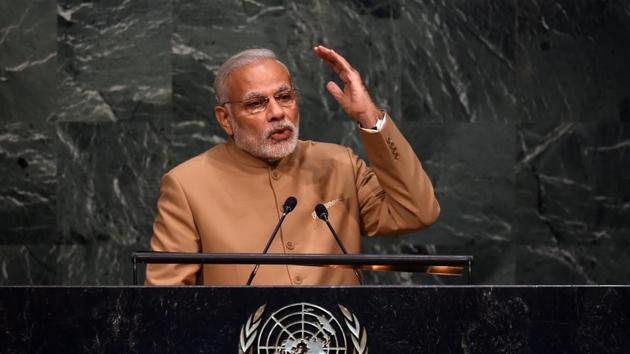 Narendra Modi, Prime Minister of the Republic of India speaks the United Nations Sustainable Development Summit to the at the United Nations General Assembly in New York September 25, 2015. (AFP File Photo) Narendra Modi, Prime Minister of the Republic of India speaks the United Nations Sustainable Development Summit to the at the United Nations General Assembly in New York September 25, 2015. (AFP File Photo)