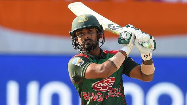 Liton Das plays a shot during the Asia Cup final between Bangladesh and India.(AFP)