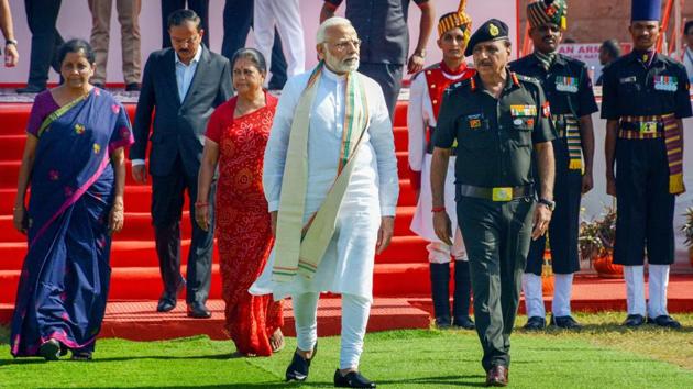 Prime Minister Narendra Modi on Friday attended a Combined Commanders’ conference in Jodhpur, Rajasthan to commemorate the second anniversary of the cross-Line of Control (LoC) “surgical strikes” carried out against militant launch pads in Pakistan. (PTI) Prime Minister Narendra Modi on Friday attended a Combined Commanders’ conference in Jodhpur, Rajasthan to commemorate the second anniversary of the cross-Line of Control (LoC) “surgical strikes” carried out against militant launch pads in Pakistan. (PTI)