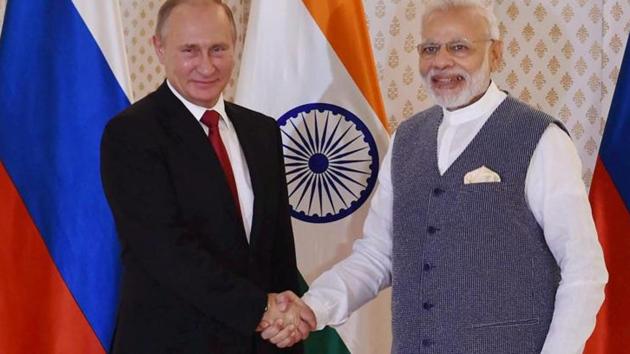 File photo of Russian President Vladimir Putin and Prime Minister Narendra Modi. (PTI) File photo of Russian President Vladimir Putin and Prime Minister Narendra Modi. (PTI)
