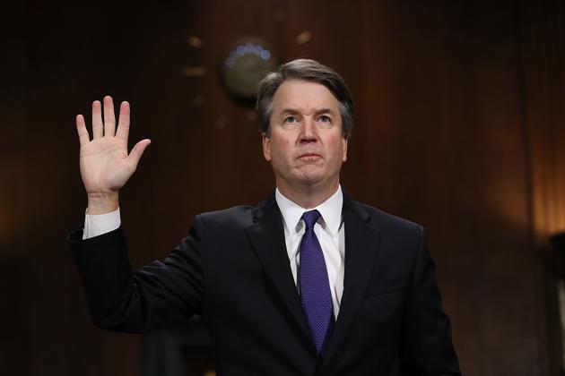 Judge Brett Kavanaugh is sworn in before testifying to the Senate Judiciary Committee during his Supreme Court confirmation hearing in the Dirksen Senate Office Building on Capitol Hill on September 27.(AFP/Getty Images) Judge Brett Kavanaugh is sworn in before testifying to the Senate Judiciary Committee during his Supreme Court confirmation hearing in the Dirksen Senate Office Building on Capitol Hill on September 27.(AFP/Getty Images)