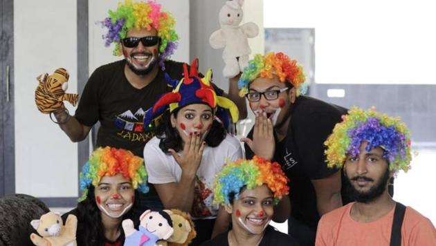 One of the few ‘medical clowns’ in India, the woman runs a volunteer group — the Clownselors to do distraction therapy for free at a government hospital for kids.