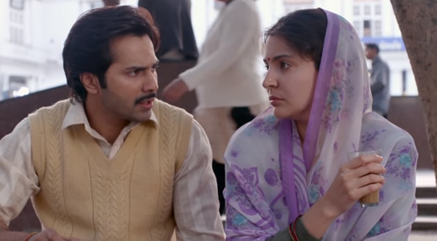 Varun Dhawan and Anushka Sharma in a still from Sui Dhaaga.
