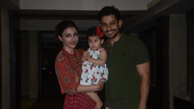 Kunal Kemmu and Soha Ali Khan’s daughter, Inaaya Naumi Kemmu, turned one on Saturday.(Viral Bhayani)